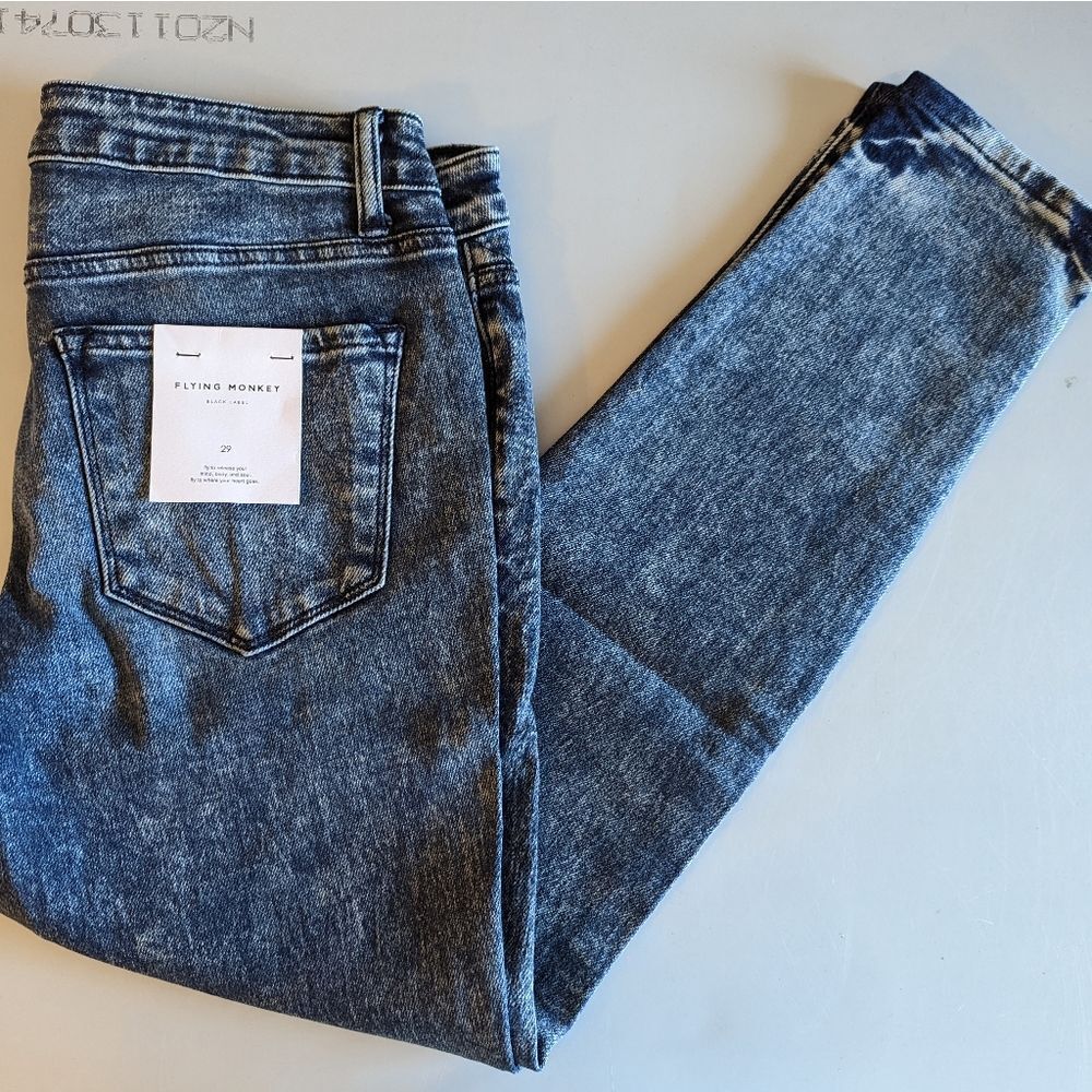 Flying Monkey Black Label size 29 acid wash jeans